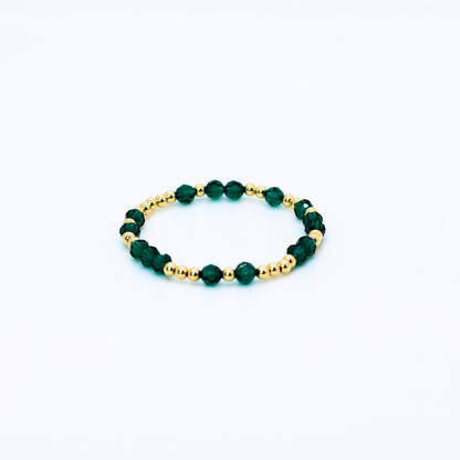 HOPES PROMISE 4mm Swarovski & Gold, Emerald