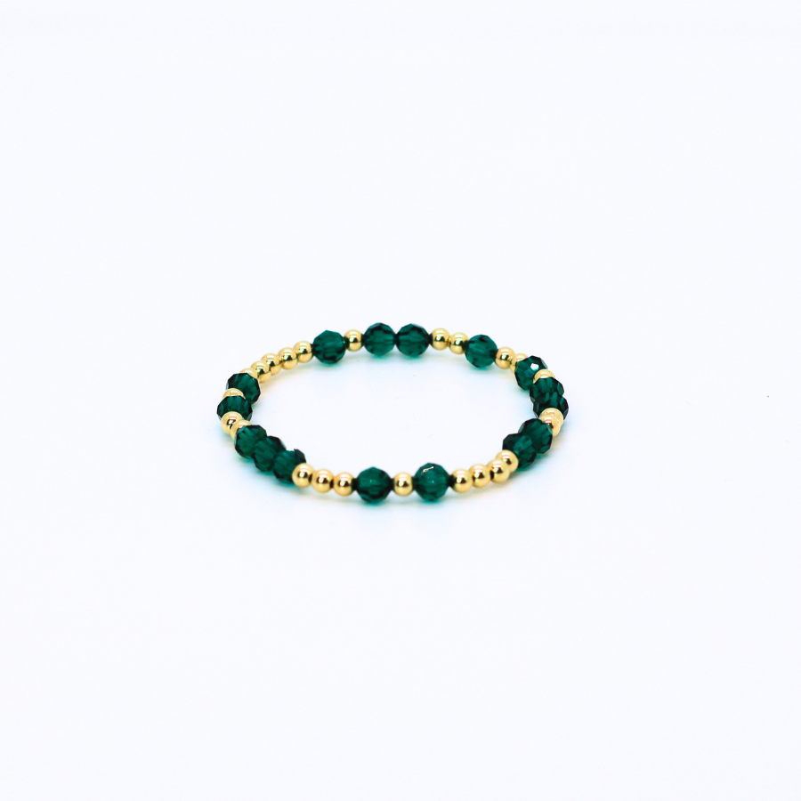 HOPES PROMISE 6mm Swarovski & Gold, Emerald