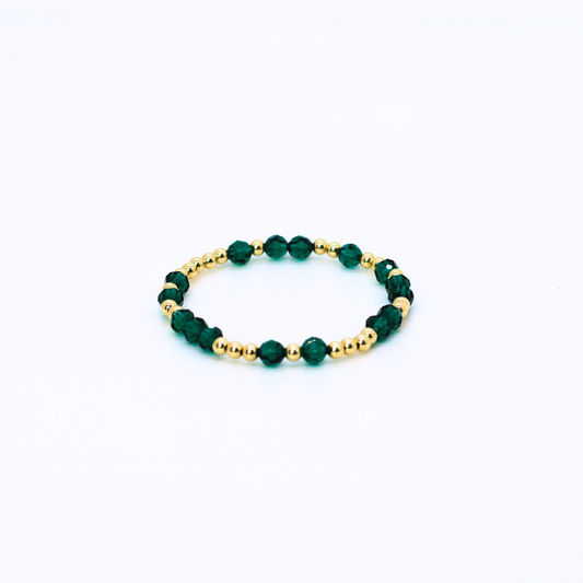 HOPES PROMISE 6mm Swarovski & Gold, Emerald