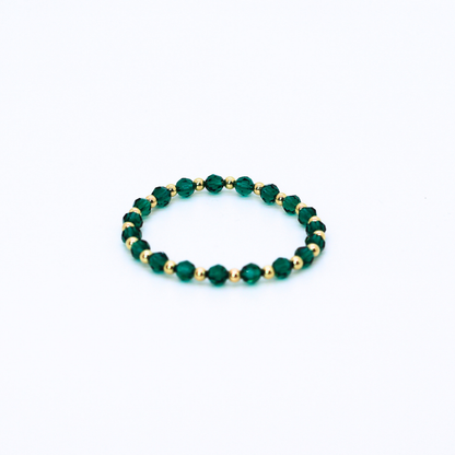 GRACE 6mm Swarovski & Gold, Emerald