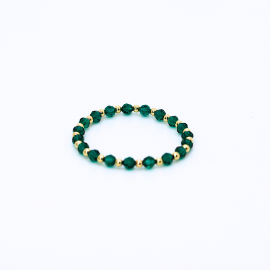 GRACE 8mm Swarovski & Gold, Emerald