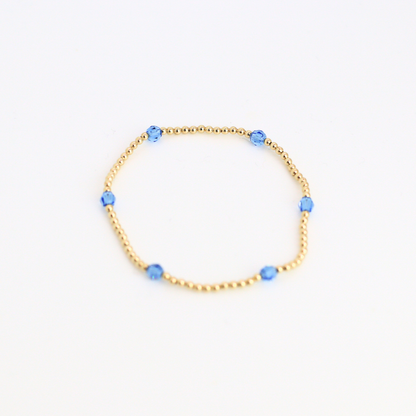 CLASSIC Gold & Swarovski 2mm, Sky Blue