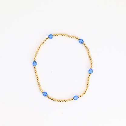 CLASSIC Gold & Swarovski 2mm, Sky Blue