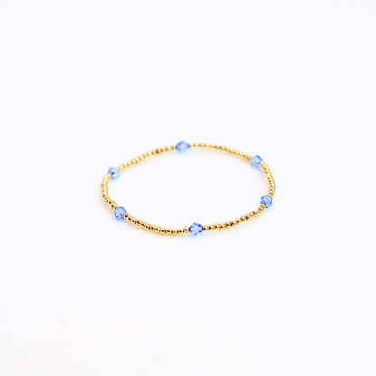 CLASSIC Gold & Swarovski 2mm, Sky Blue