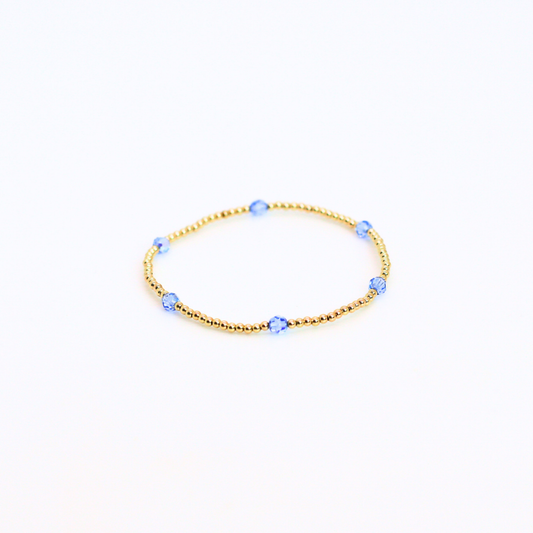 CLASSIC Gold & Swarovski 2mm, Sky Blue