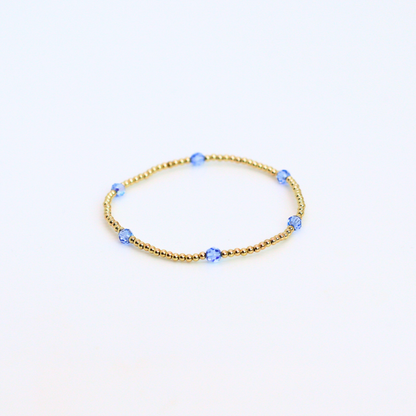 CLASSIC Gold & Swarovski 3mm, Sky Blue