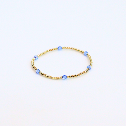 CLASSIC Gold & Swarovski 3mm, Sky Blue