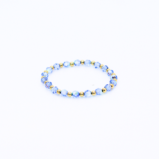 GRACE 6mm Swarovski & Gold, Sky Blue