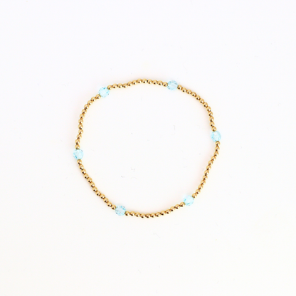 CLASSIC Gold & Swarovski 2mm, Ice Blue