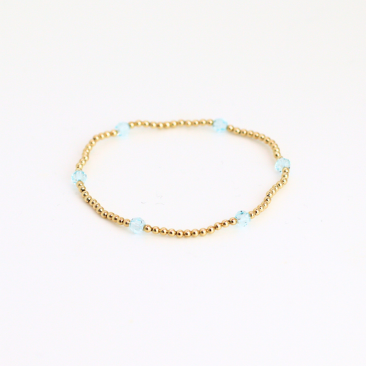 CLASSIC Gold & Swarovski 2mm, Ice Blue