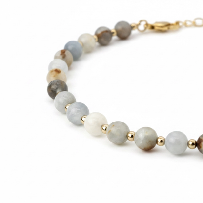 Petite Clear By nature - 6mm Blue Celestite Necklace