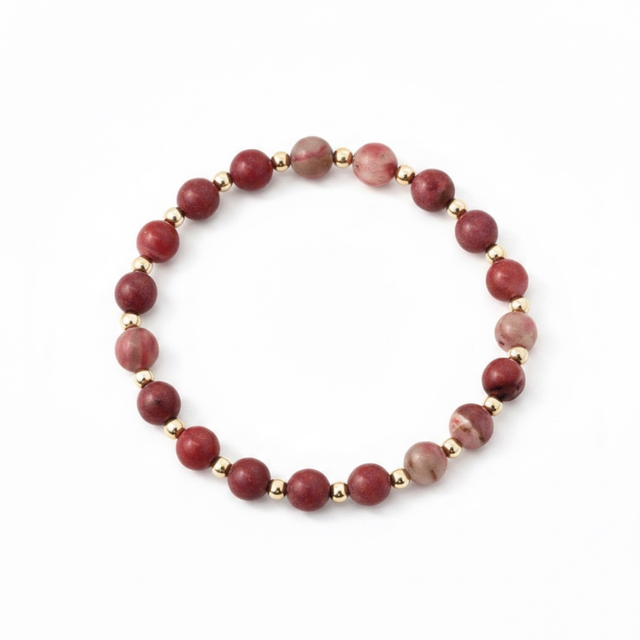 Petite Radiant By Nature, Strawberry Quartz 6mm Bracelet