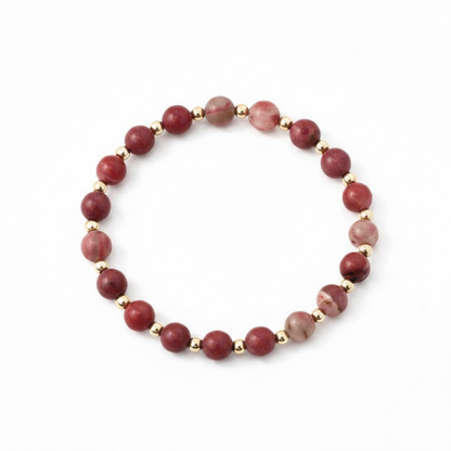 Petite Radiant By Nature, Strawberry Quartz 6mm Bracelet