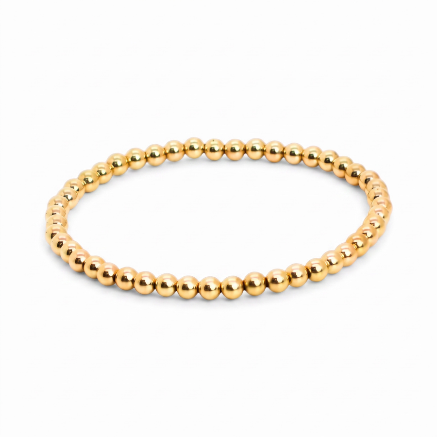 SIGNATURE Gold 5mm Bead Bracelet