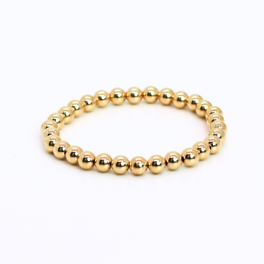 SIGNATURE Gold 6mm Bead Bracelet