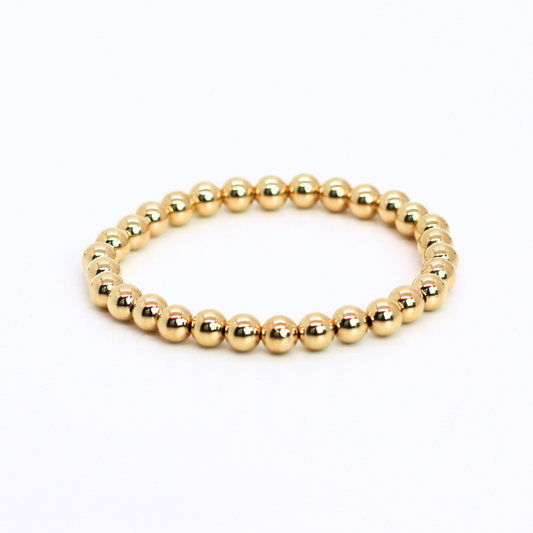 SIGNATURE Gold 6mm Bead Bracelet
