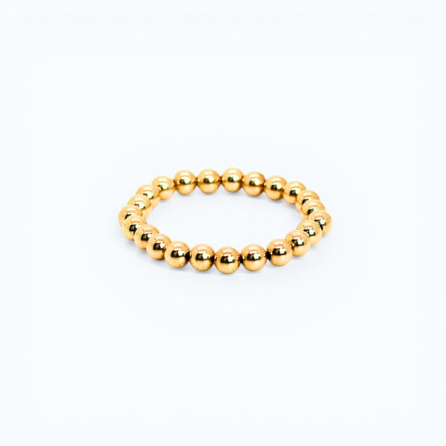 SIGNATURE Gold 8mm Bead Bracelet