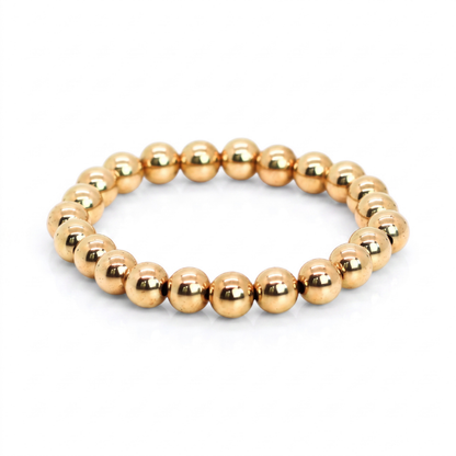 SIGNATURE Gold 8mm Bead Bracelet
