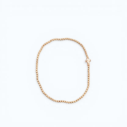 Dainty Cross, 2mm Gold Filled Bracelet