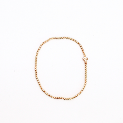 Dainty Cross, 2mm Gold Filled Bracelet