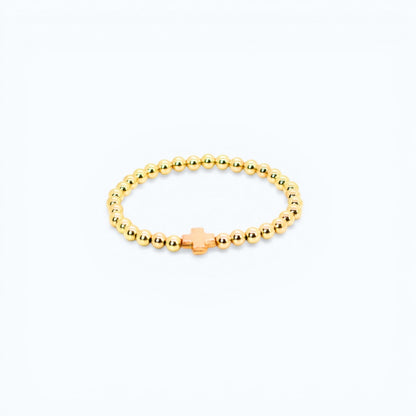 FAITH Cross 4mm Bracelet, Gold