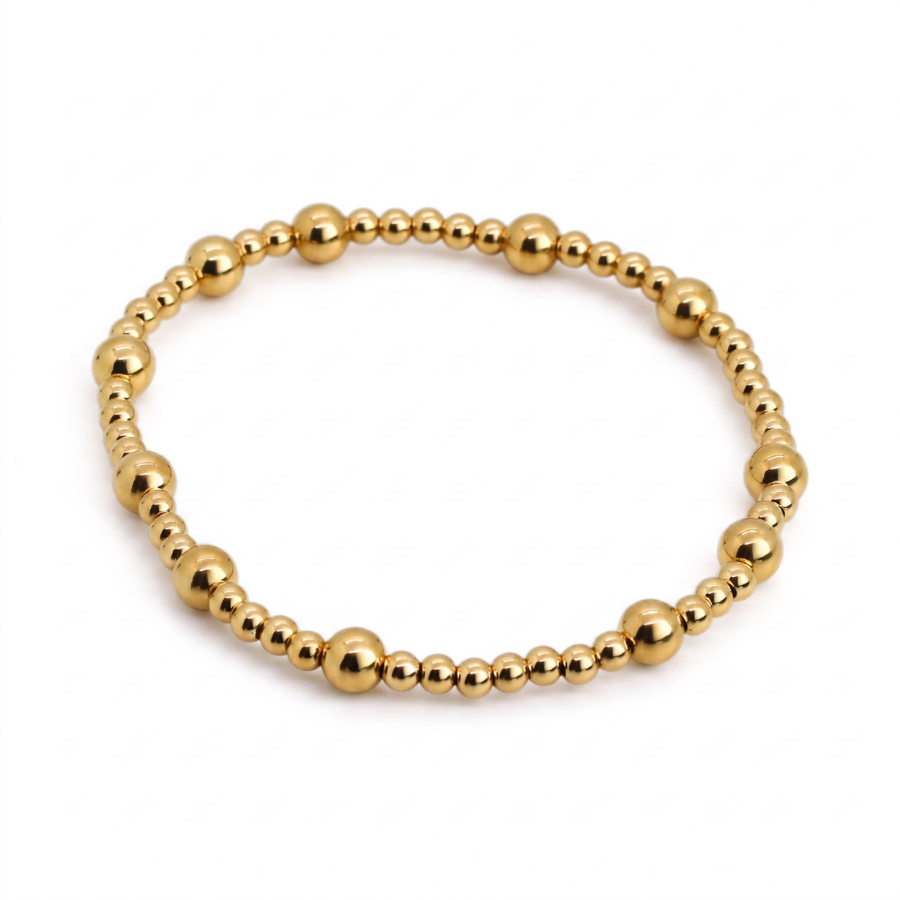HOPES PROMISE Bead Bracelet, 6mm Gold