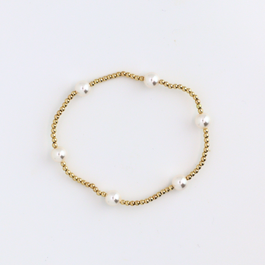CLASSIC 2mm Gold, 6mm Pearl