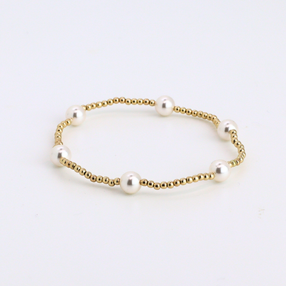 CLASSIC 2mm Gold, 6mm Pearl