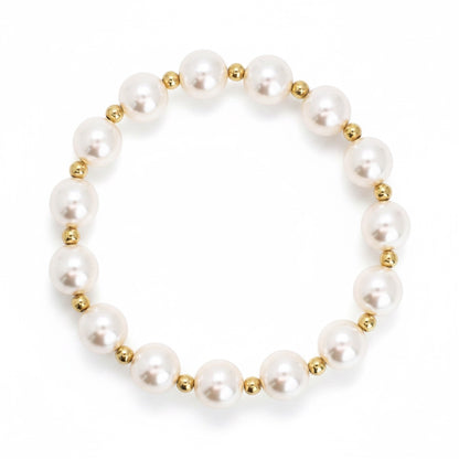 GRACE 6mm Pearl, 3mm Gold