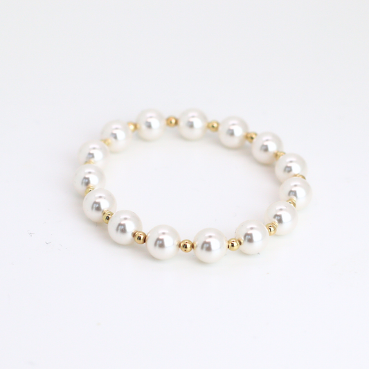 Special Edition: 6mm Gold & 8mm Pearl bracelet