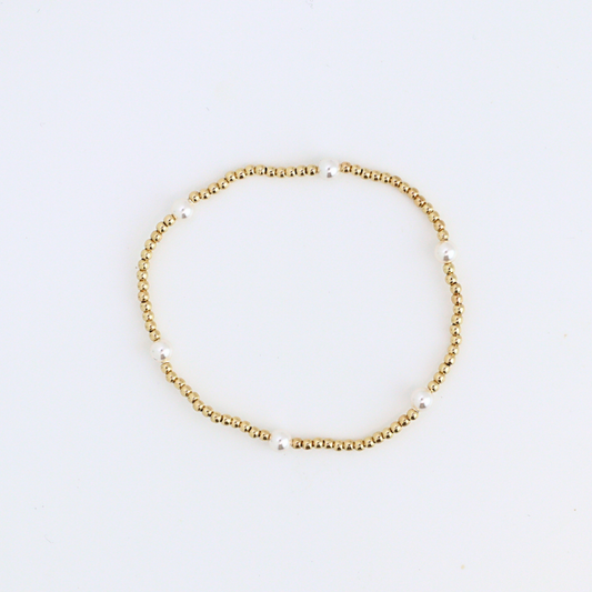 Classic 2mm Gold & 4mm Pearl