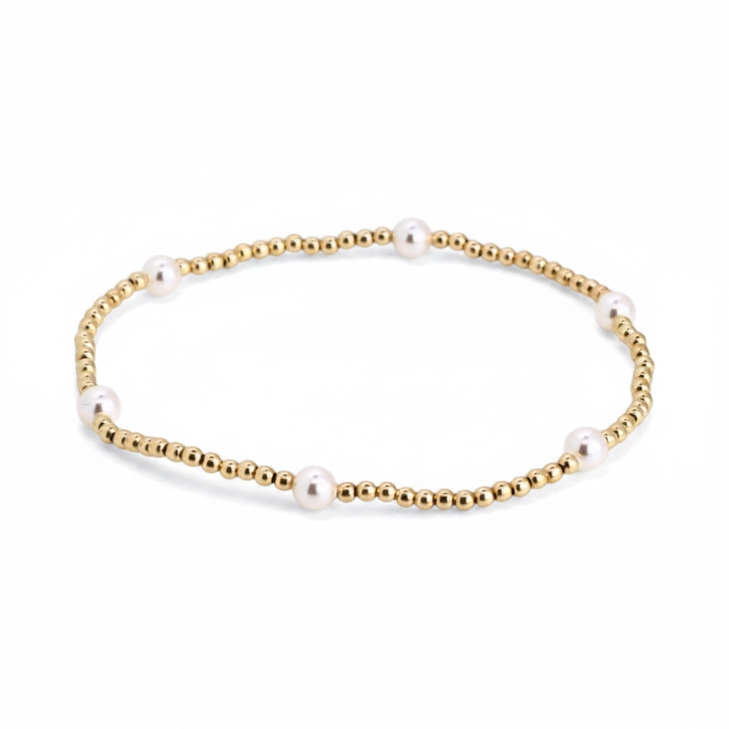 Classic 2mm Gold & 4mm Pearl