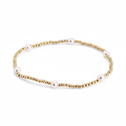 Classic 2mm Gold & 4mm Pearl
