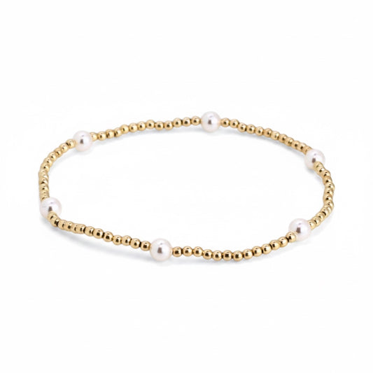 Classic 2mm Gold & 4mm Pearl