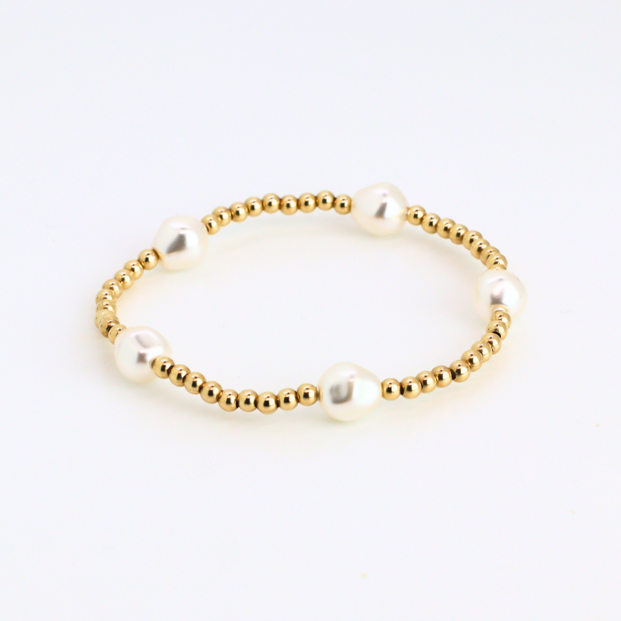 Classic Radiant Pearl – 8mm Pearl & 3mm Gold