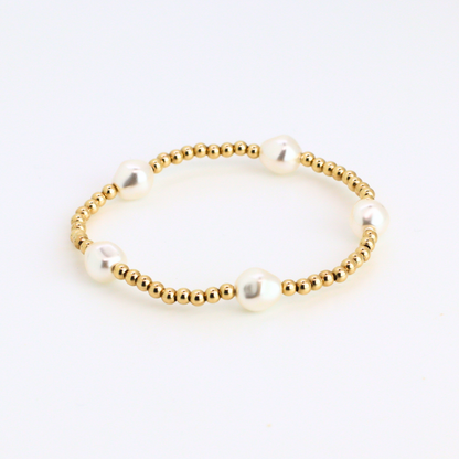 Classic Radiant Pearl – 8mm Pearl & 3mm Gold
