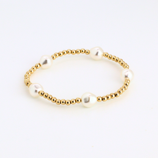 Classic Radiant Pearl – 8mm Pearl & 3mm Gold