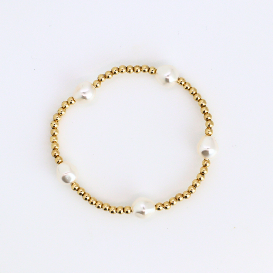 Classic Radiant Pearl – 8mm Pearl & 3mm Gold