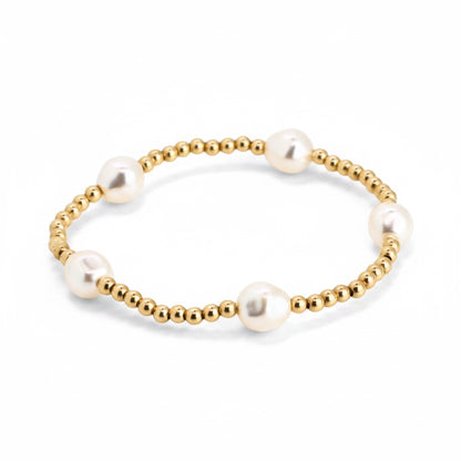 Classic Radiant Pearl – 8mm Pearl & 3mm Gold