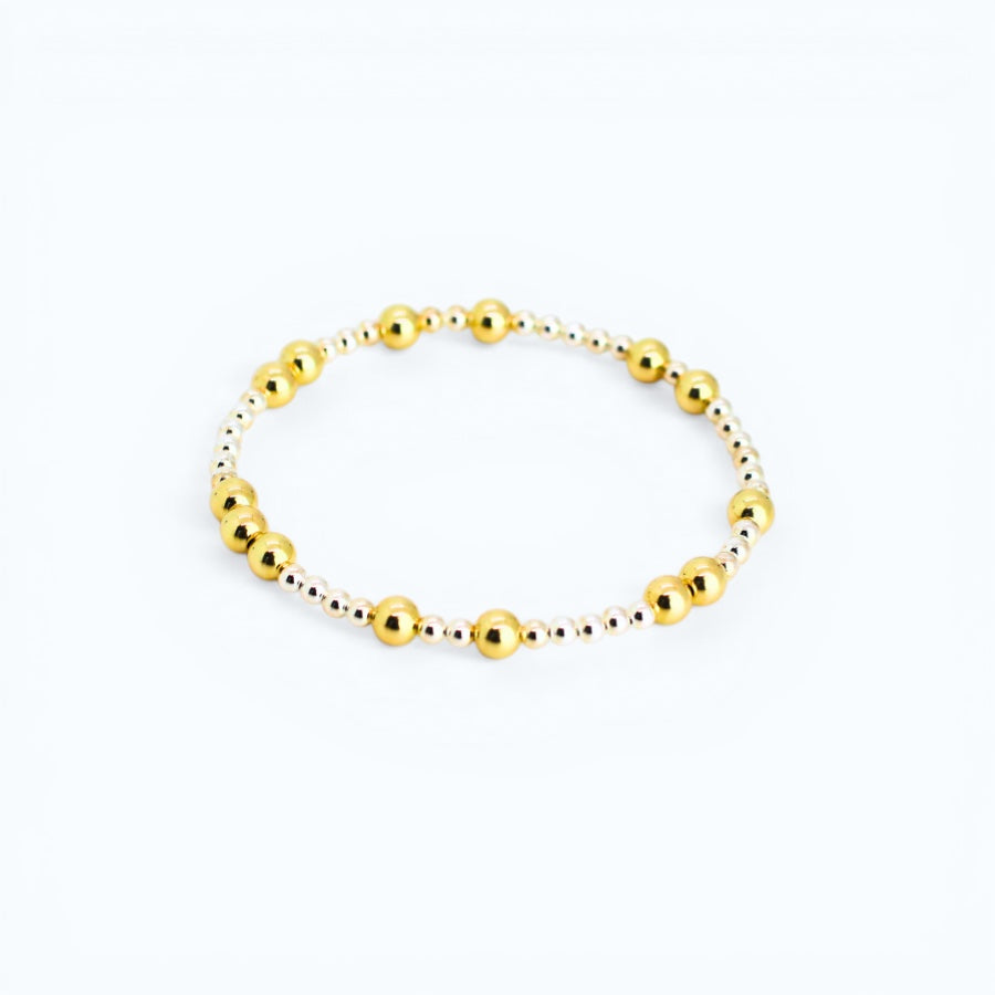 HOPES PROMISE 3mm Bead Bracelet, Gold Mixed Metals