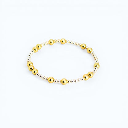 HOPES PROMISE 3mm Bead Bracelet, Gold Mixed Metals