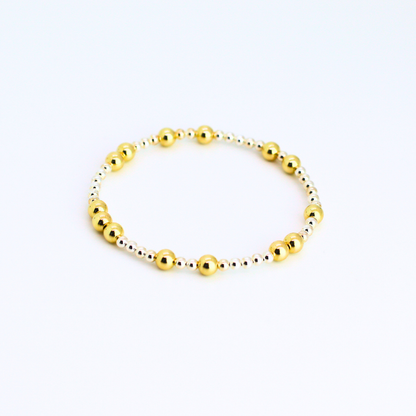 HOPES PROMISE 3mm Bead Bracelet, Gold Mixed Metals