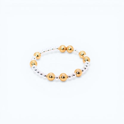 HOPES PROMISE 6mm Bead Bracelet, Gold Mixed Metals