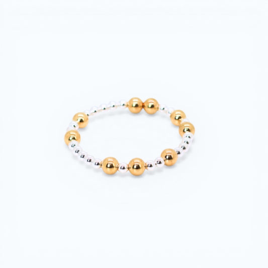 HOPES PROMISE 6mm Bead Bracelet, Gold Mixed Metals