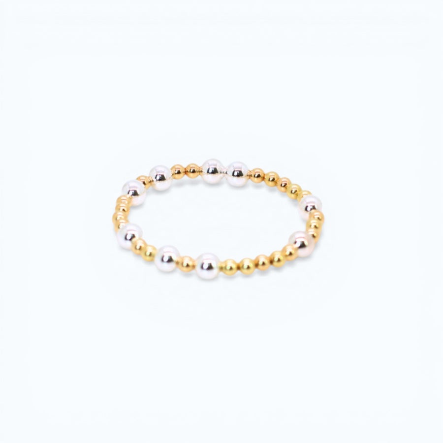 HOPES PROMISE 6mm Bead Bracelet, Sterling Mixed Metals