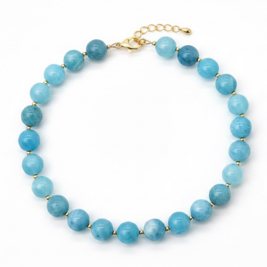 Ease By Nature, 12mm Chalcedony Necklace
