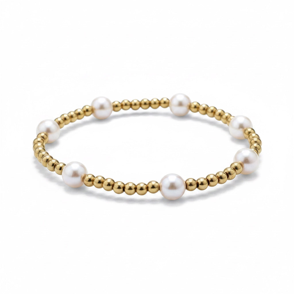 Classic 3mm Gold & 4mm Pearl