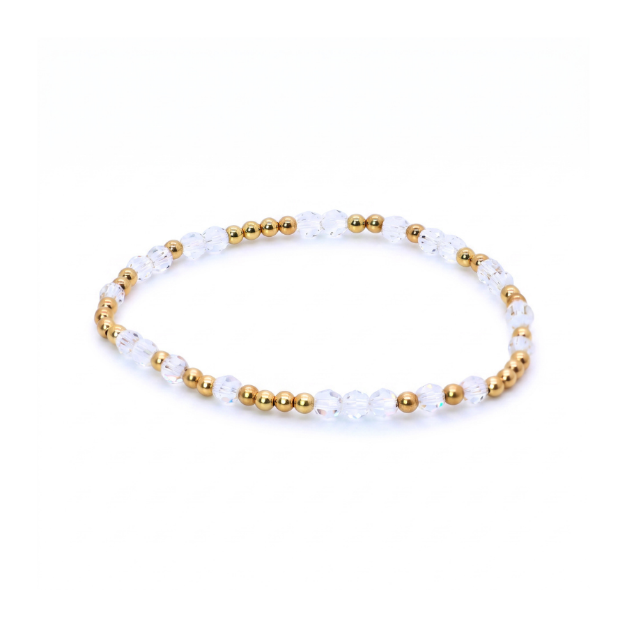 HOPES PROMISE 4mm Swarovski & Gold, Crystal