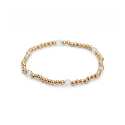 CLASSIC Gold & Swarovski 3mm, Crystal