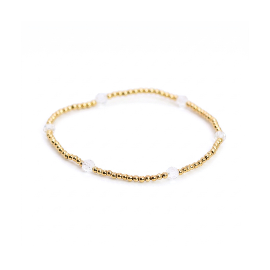 CLASSIC Gold & Swarovski 2mm, Crystal